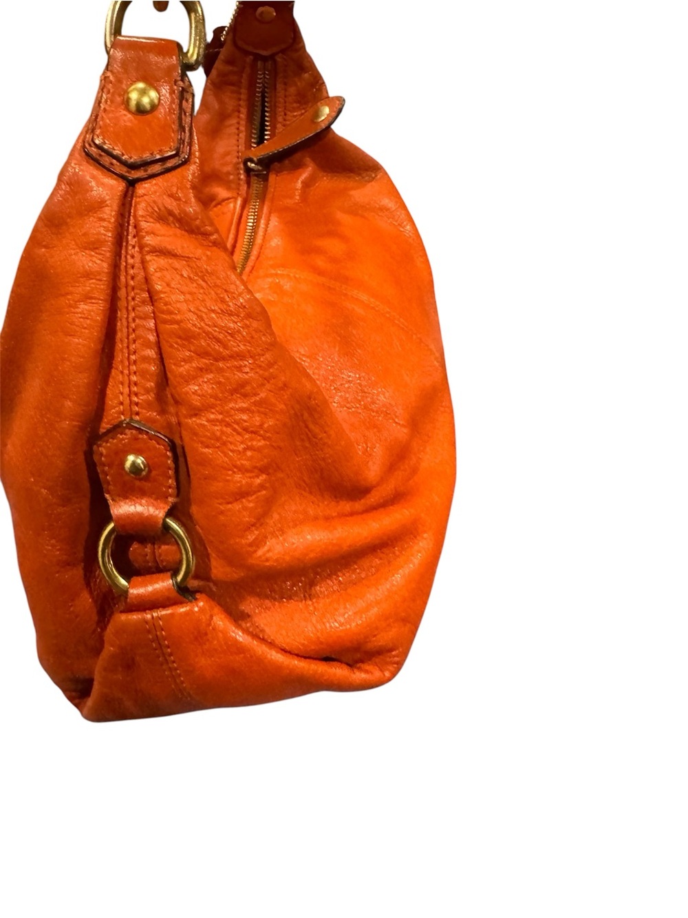 Coach Orange Leather Shoulder Bag with Burgundy Tag; Like new. - Picture 11 of 13